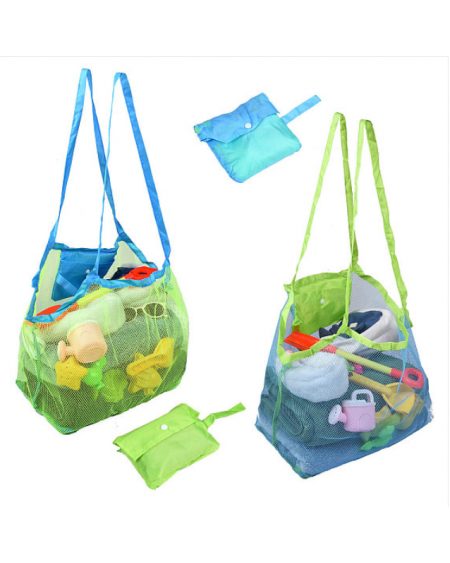 2Pcs 2 Colors Portable Nylon Mesh Grocery Bags