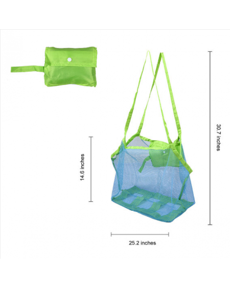 2Pcs 2 Colors Portable Nylon Mesh Grocery Bags