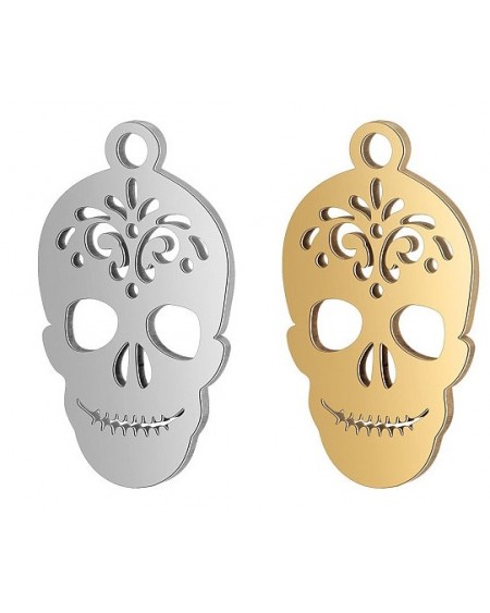 304 Stainless Steel Pendants, Sugar Skull, For Mexico Holiday Day of the Dead (00WMC6)