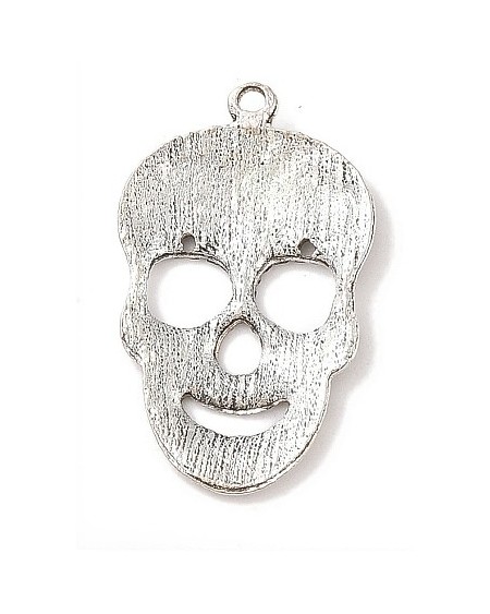 Day of the Dead, Cadmium Free & Lead Free, for Halloween, 49x31x5mm, Hole: 3mm (008Q3H)