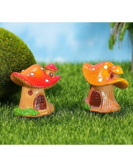 Mushroom House Resin Craft Moss Micro Landscape Decoration, Bonsai Landscaping Small Ornaments (02Q2YY)