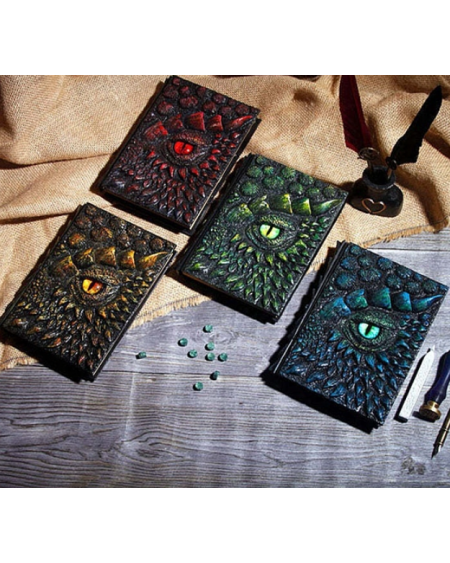 Embossed Bird Eye Resin Notebooks, Retro Travel Journals