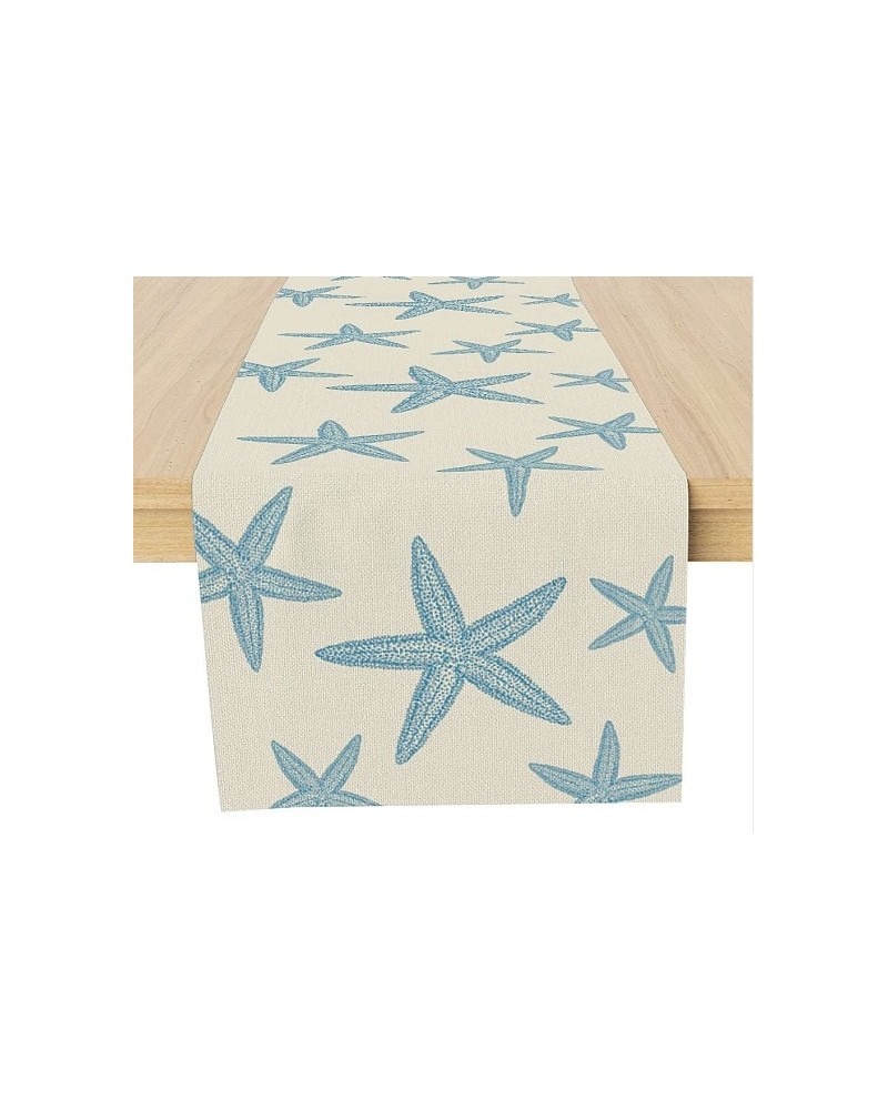 Starfish Pattern Polyester Table Runners, Microwave Dustproof Cover, Refrigerator Cover Towel, Tablecloths, Rectangle (02N7K8)