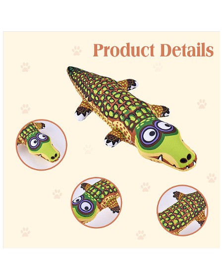 Polyester Crocodile Bite Resistant Pet Sound Toy, Dog Teething Chewing Toy