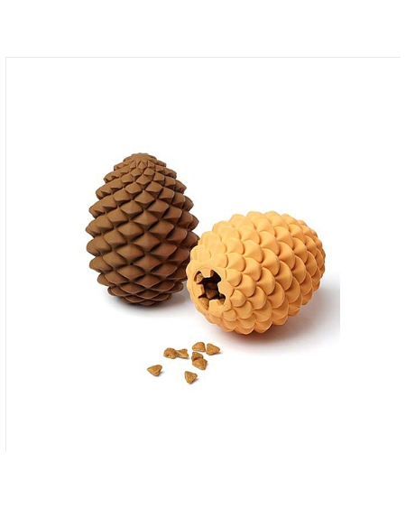 Pine Cone/Bone/Round/Strawberry/Pitaya Rubber Slow Feeding Interactive Dog Toys, Dog Puzzle Toy, Pet Food Dispensing Toy