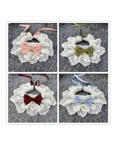 Polyester Adjustable Cat Dog Bowknot Collars, Pet's Bow Tie, Pet Bowknot Necktie