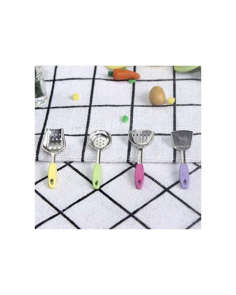 Mini Alloy Kitchen Cooking Utensils Set, including 3Pcs Turners, 1Pc Skimmer Spoon (02D4JR)