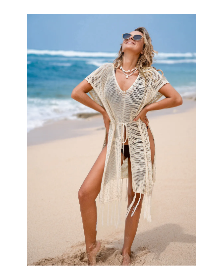 Oasis Daydream Beige Cover-Up Mini Dress