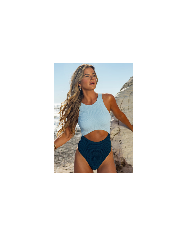 Sunstone Colorblock Cutout One-Piece Swimsuit