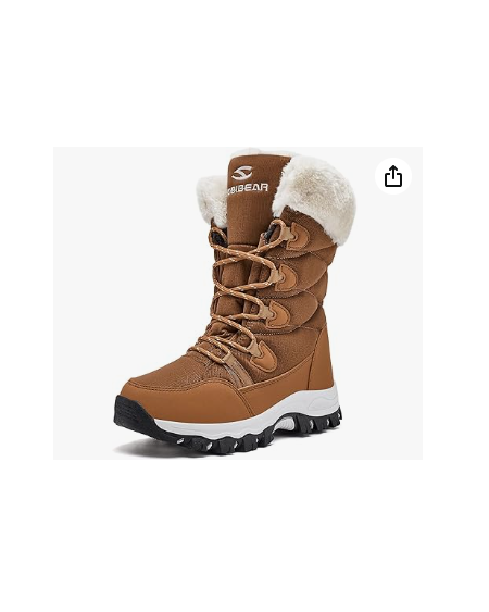 Women's Waterproof Winter Snow Boots Lightweight Warm Faux Fur Lined Mid-Calf Booties