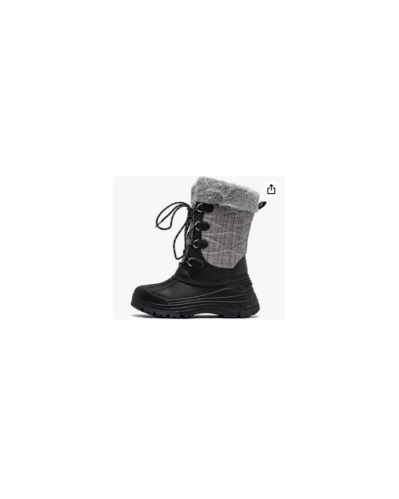 omen's Winter Snow Boots Outdoor Waterproof Mid Calf Boots for Women with Warm Faux Fur Lined