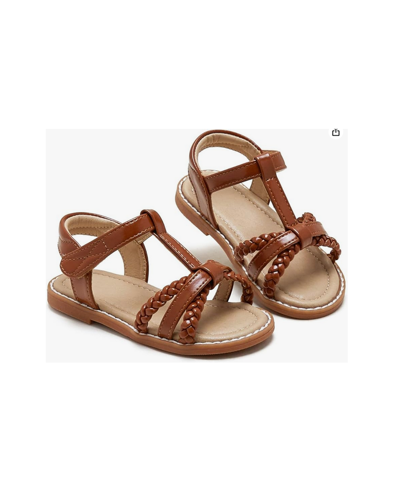 Toddler Girls Sandals Little Girls Kids Summer Shoes Toddler Sandals brown